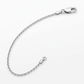 14k White Diamond Cut Cable Link Chain 0.8mm