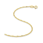 14k Yellow Gold Singapore Anklet 1.5mm
