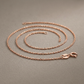 14k Pink Gold Diamond Cut Cable Link Chain 0.8mm