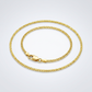 14k Yellow Gold Sparkle Anklet 1.5mm