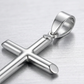 14k White Gold Slim Cross with Tapered Ends Pendant
