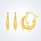 14 k Yellow Gold Dolphin Hoop Earrings