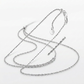 10k White Gold Adjustable Rope Chain 1.0mm