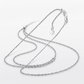 10k White Gold Adjustable Rope Chain 1.0mm