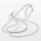 10k White Gold Adjustable Rope Chain 1.0mm