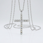 Cross Pendant with Diamonds in Sterling Silver
