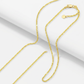 14k Yellow Gold Adjustable Sparkle Chain 1.5mm