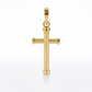 14k Yellow Gold Cross Pendant with Rounded Ends