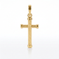 14k Yellow Gold Cross Pendant with Rounded Ends