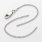 14k White Gold Diamond Cut Cable Link Chain 1.1 mm