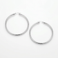 14k White Gold Polished Hoop Earrings (30  mm)