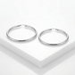 14k White Gold Polished Hoop Earrings (30  mm)