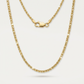 14k Yellow Gold Diamond Cut Round Wheat Chain 1.0mm