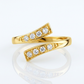 14k Yellow Gold Contemporary Cubic Zirconia Accented Toe Ring
