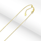 10k Yellow Gold Adjustable Box Chain 0.85mm