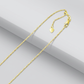 10k Yellow Gold Adjustable Box Chain 0.85mm