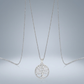 Sterling Silver Round Spiral Motif Tree of Life Necklace