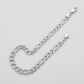 Rhodium Plated 5.5mm Sterling Silver Figaro Style Chain
