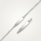 14k White Gold Figaro Chain Fancy Children's ID Bracelet