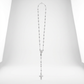 Fine Rosary Chain and Bead Necklace in Sterling Silver