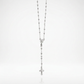 Fine Rosary Chain and Bead Necklace in Sterling Silver