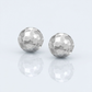 14k White Gold 7mm Round Faceted Style Stud Earrings