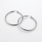 10k White Gold Polished Hoop Earrings (25 mm)