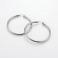 10k White Gold Polished Hoop Earrings (25 mm)