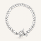 Sterling Silver Polished Wide Link Toggle Bracelet