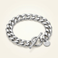 Sterling Silver Polished Wide Link Toggle Bracelet