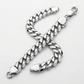 Rhodium Plated 13.6mm Sterling Silver Curb Style Bracelet