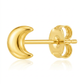 14k Yellow Gold Post Earrings with Moons