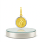 14k Two Tone Gold Small Round Textured Religious Medal Pendant