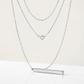 Sterling Silver 24 inch Necklace with Long Polished Bar Pendant