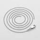 14k White Gold Oval Cable Link Chain 0.6mm