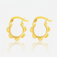 14k Yellow Gold Scalloped Hoop Earrings