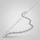Sterling Silver Anklet with Marquise Leaf Motifs