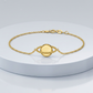 14K Yellow Gold Saturn Bracelet