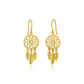 Dream Catcher Earrings in 14k Yellow Gold