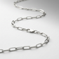 Sterling Silver Rhodium Plated Paperclip Chain (2.5 mm)