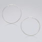 10k White Gold Polished Hoop Earrings (30mm)