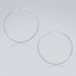 10k White Gold Polished Hoop Earrings (30mm)