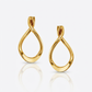 14k Yellow Gold Polished Tear Drop Earrings