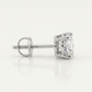 14k White Gold 8.0mm Round CZ Stud Earrings