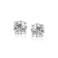 14k White Gold 8.0mm Round CZ Stud Earrings