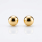 14k Yellow Gold Round Stud Earrings (6.0 mm)