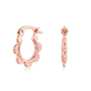 14k Rose Gold Scalloped Hoop Earrings