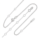 Double Extendable Piatto Chain in 14k White Gold (1.2mm)
