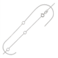 Double Extendable Piatto Chain in 14k White Gold (1.2mm)