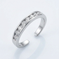 Sterling Silver Rhodium Finished Toe Ring with White Tone Cubic Zirconia Accents